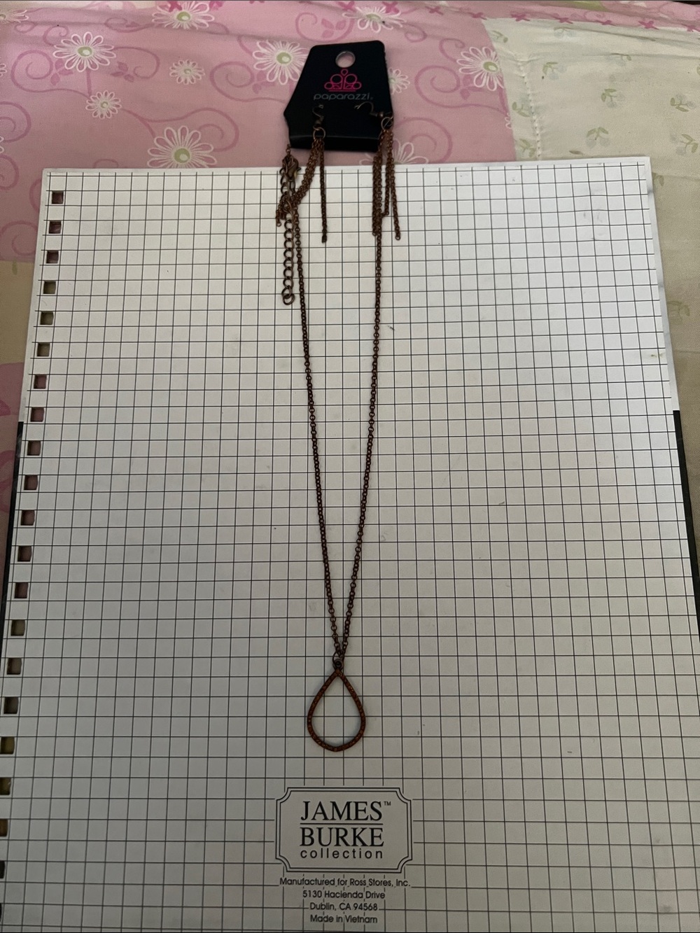 paparazzi Rose Gold Teardrop Layered Necklace